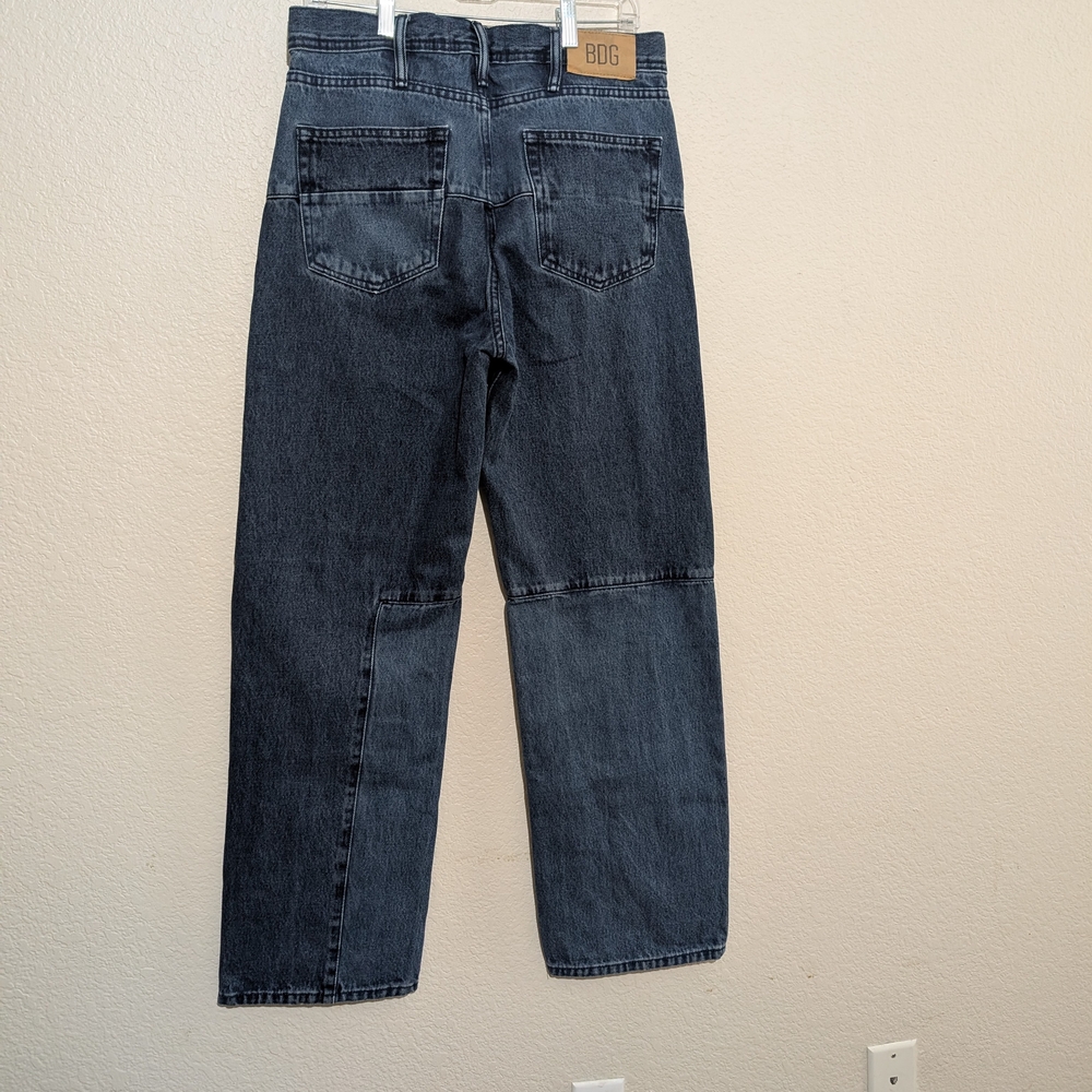 Urban Outfitters DBG High Rise Wide Leg Patchwork Skater Blue Jeans - Picture 2 of 11